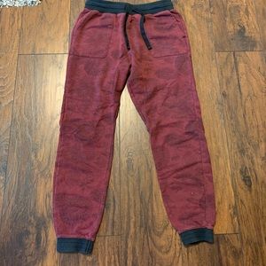 Maroon and navy joggers